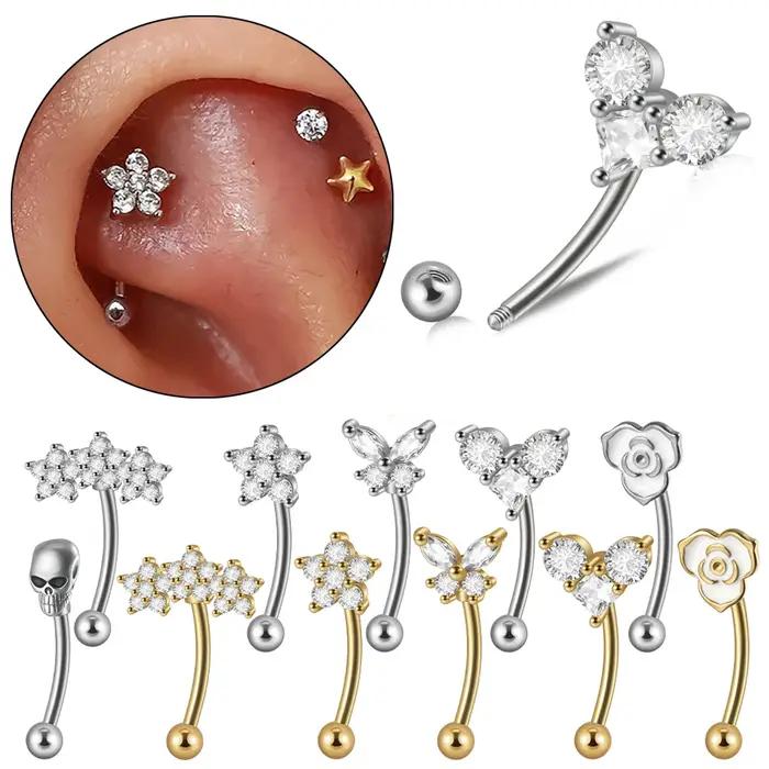 Boucles d'oreilles à clous en acier inoxydable serties de zircone motif triangle pour femmes occasions spéciales et quotidien
