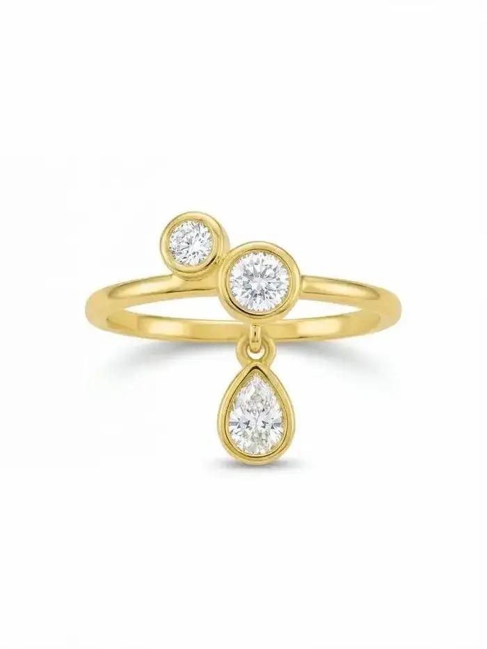 PAOVA – bague ronde en argent Sterling 925 pour femmes