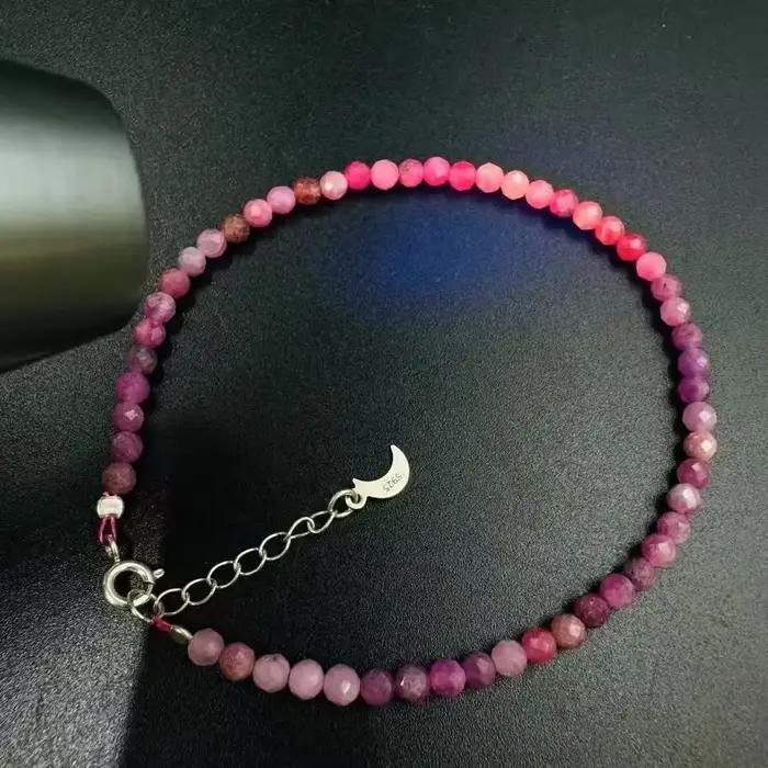 Unité un Bracelet 925 boucle en argent avec populaire spécial rubis naturel cristal guérison Bracele