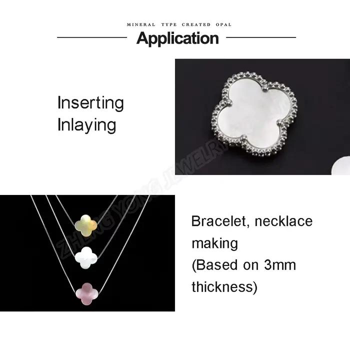 Perles de trèfle en forme de nacre