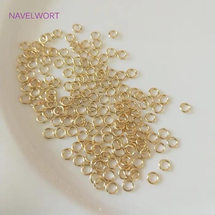Anneau de saut ouvert en laiton plaqué or 18K haute qualité pour création de bijoux artisanaux et designs de haute joaillerie