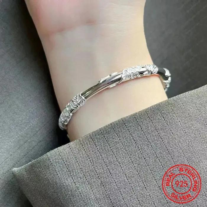 Bracelet à fleurs en argent Sterling 925