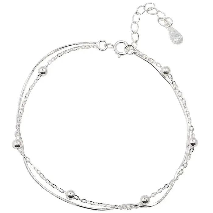 Bracelet en argent sterling 925 avec forme de coeur serpent double couche bijoux de qualité supérieure pour engagement et occasions spéciales femmes