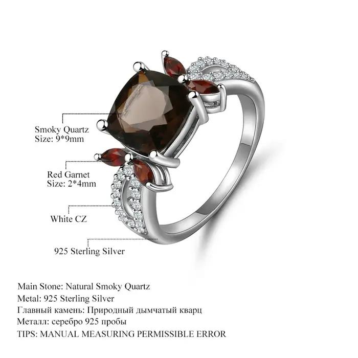 GEM'S BALLET-Bagues en quartz fumé pour femme