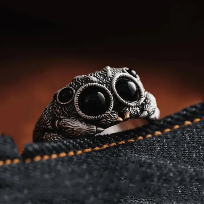 Bague araignée sautante de Style Punk faite à la main