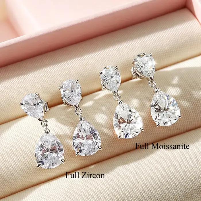 COSYA – boucles d'oreilles en moissanite pour femmes