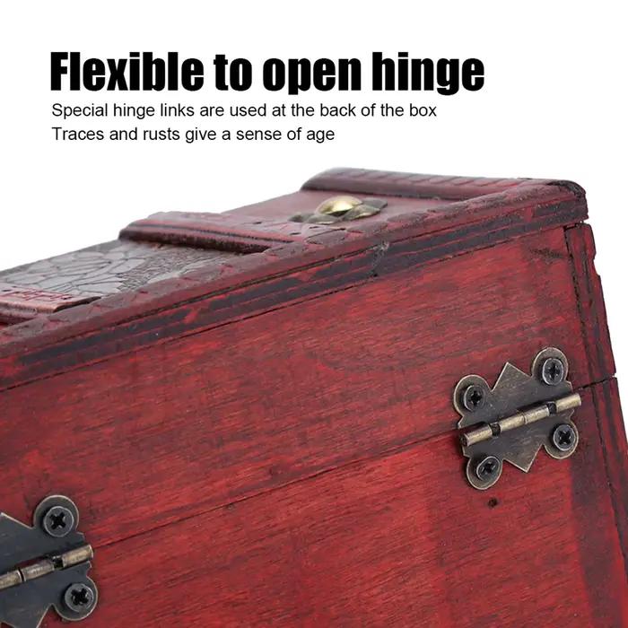 Boîte à bijoux vintage en bois de style européen rétro, étui de rangement, bibelots anciens, boîte de rangement, cadeau de fête des mères