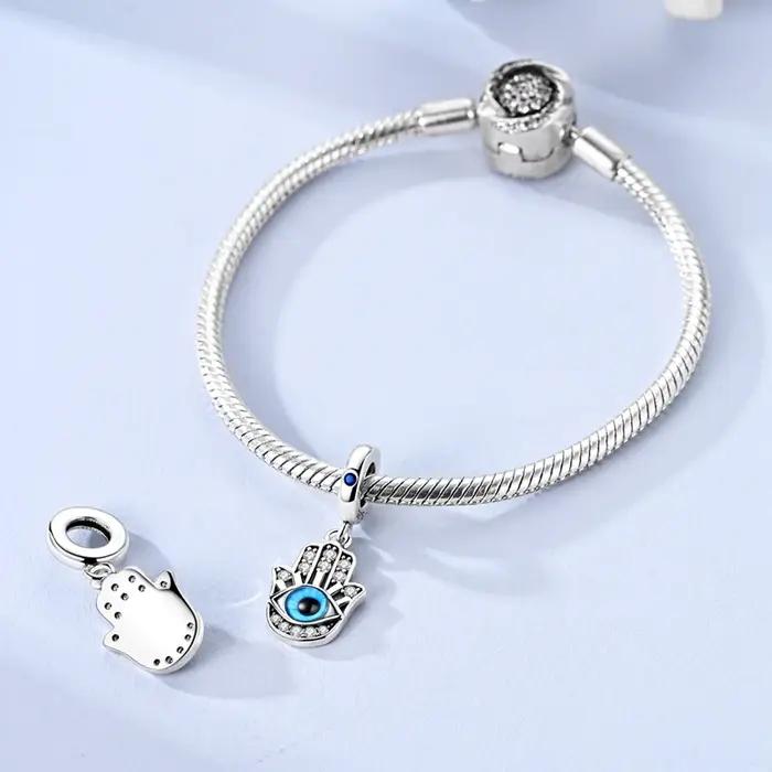 Breloques main de Fatima en argent Sterling 925