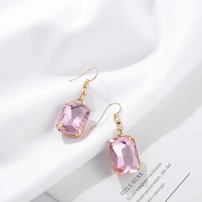 Boucles d'oreilles suspendues en résine transparente pour femmes