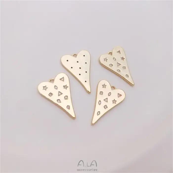 Pendentif Cœur En Or Véritable 14 Carats À Personnaliser Collier Bijoux Occasions Spéciales