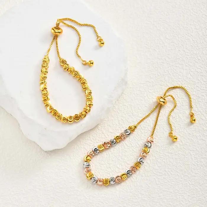 Bracelet de luxe en perles tricolores pour femmes