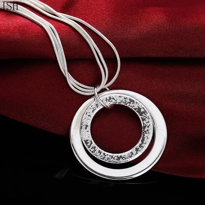 Collier exquis en argent regardé 925 pour femme