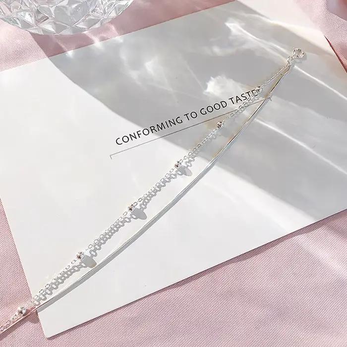 Bracelet en argent sterling 925 avec forme de coeur serpent double couche bijoux de qualité supérieure pour engagement et occasions spéciales femmes