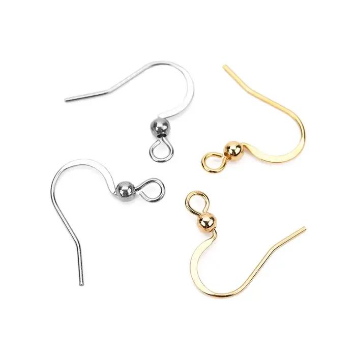 Crochets de boucles d'oreilles hypoallergéniques en acier inoxydable