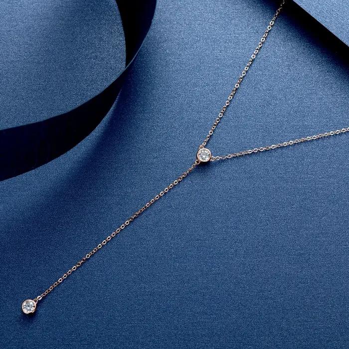 Collier en diamant Moissanite véritable pour femme
