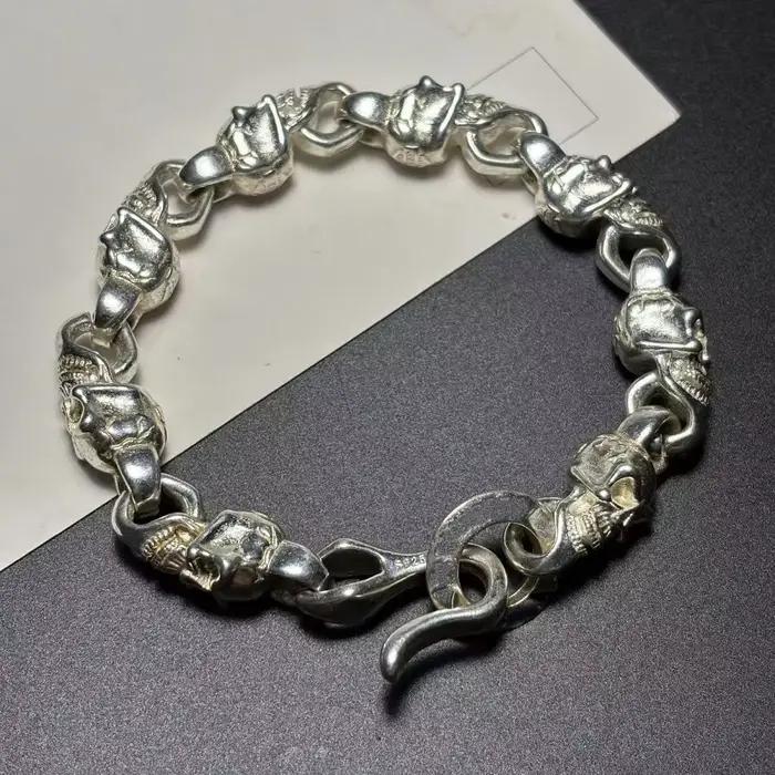 Bracelet Mode tibétain argent classique pour hommes et femmes protection et style pour occasions spéciales
