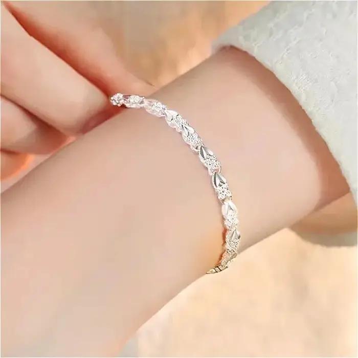 Bracelets en argent sterling 925 avec breloques étincelantes pour femmes occasions spéciales