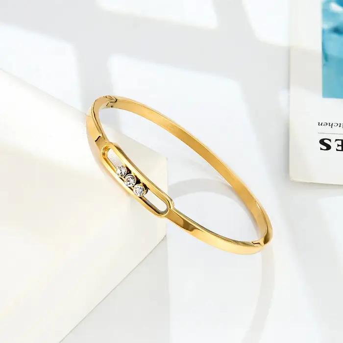 Bracelet classique coulissant en Zircon 3 pour femmes