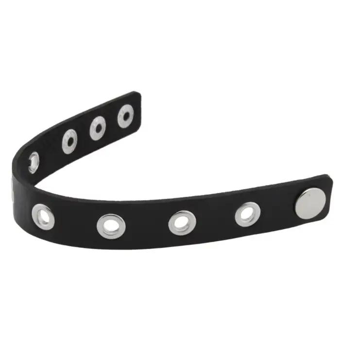 Bracelet Edgy Punk Goth en cuir PU avec design minimaliste et couleurs audacieuses pour femmes, parfait pour les occasions spéciales et les tenues décontractées