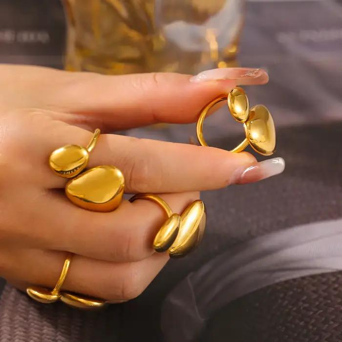 Bagues esthétiques minimalistes modernes pour femmes