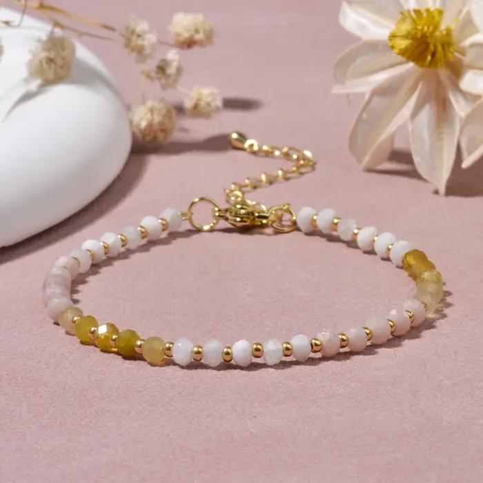 Bracelet rondelles à facettes en pierre naturelle Tourmaline Prehnite Améthyste pour femmes élégantes et bohèmes occasions spéciales