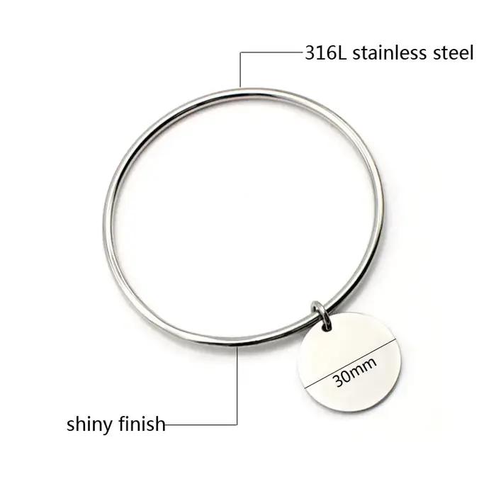 Bracelet rond classique à breloques dorées pour femmes