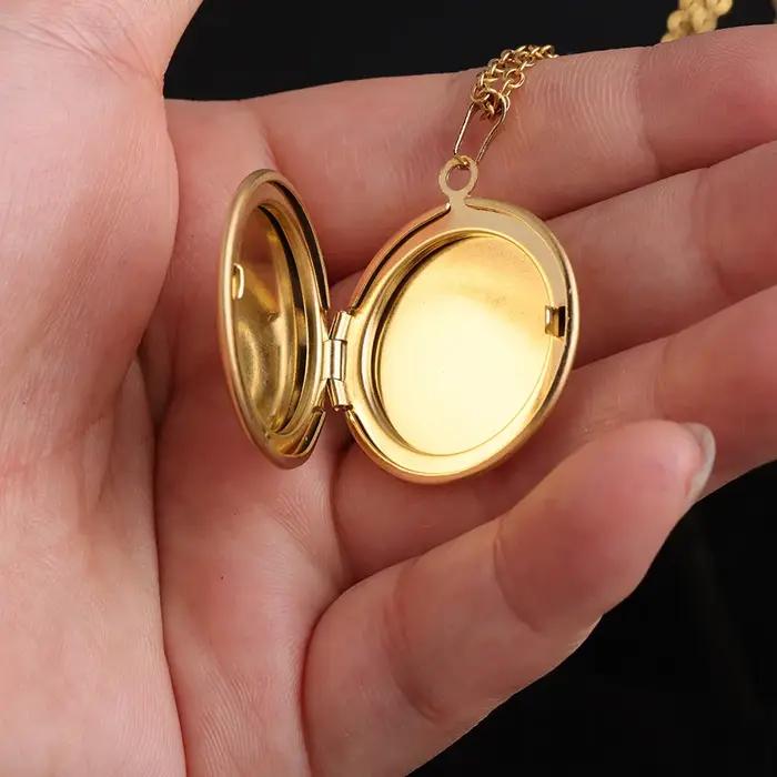 Collier avec pendentif médaillon ouvrable pour femmes