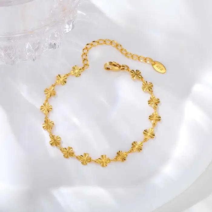 Bracelets à main élégants trèfle à quatre feuilles pour femmes