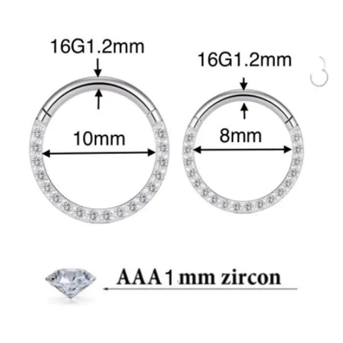 Boucles d'Oreilles Rondes en Titane pour Femme