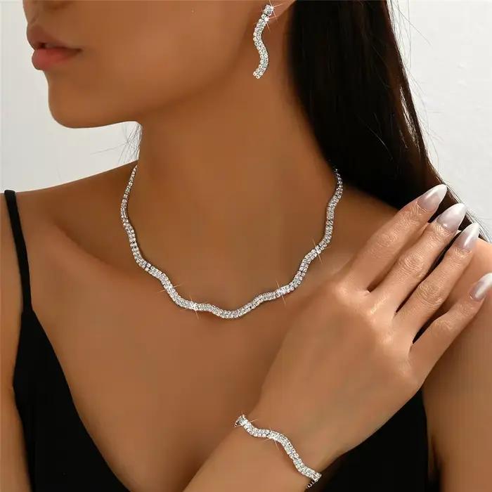 Ensemble de bijoux de mariage de luxe: ensemble collier