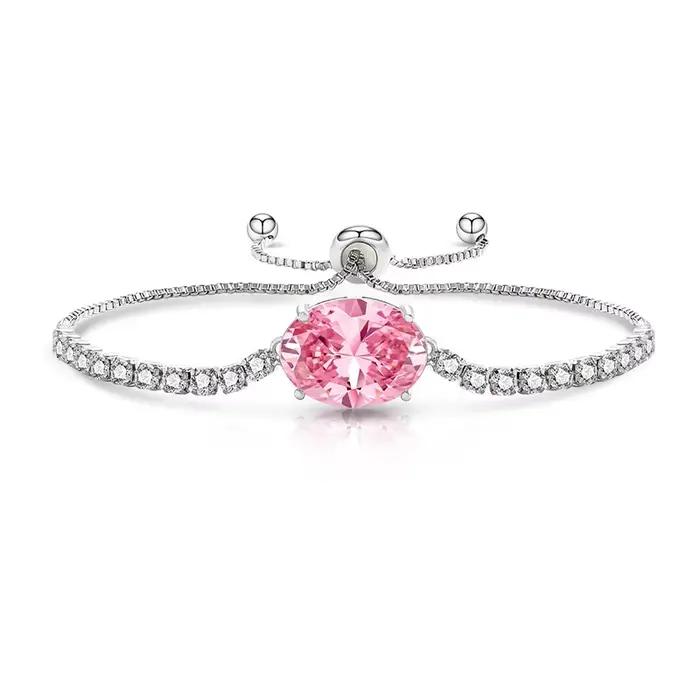 Bracelet en Zirconia 8 carats – Bijou de luxe élégant en cristal coloré – Cadeau raffiné