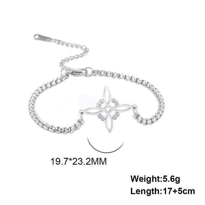 Dawapara – Bracelet à breloques avec nœud de sorcière pour femmes, amulette de Protection des nœuds