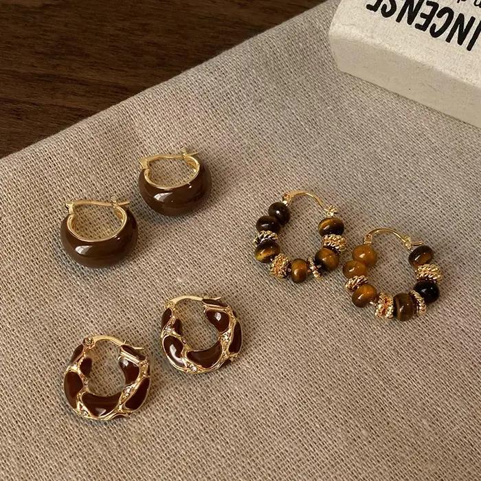 Boucles d'oreilles Vintage en forme de U pour femmes