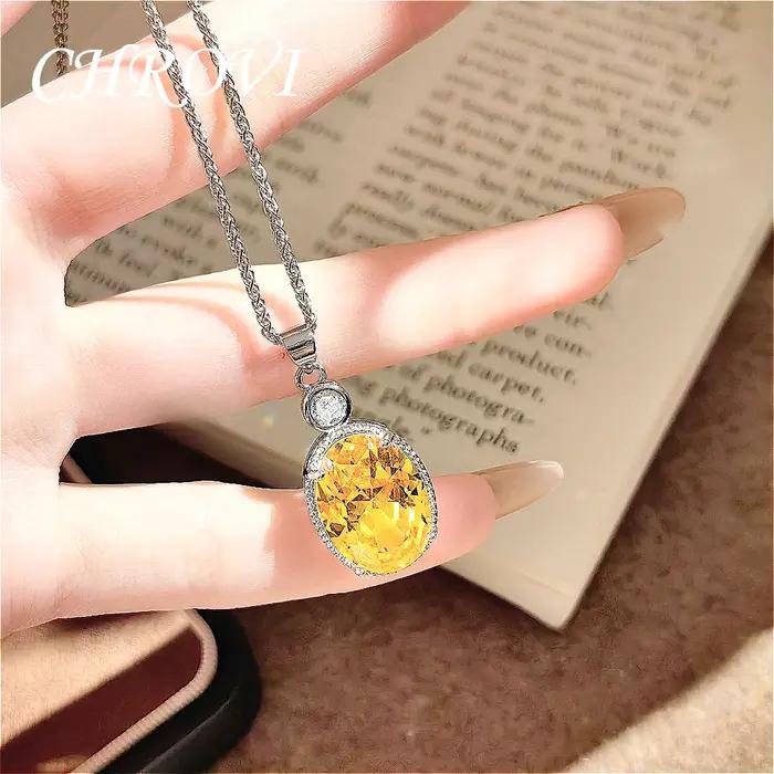 Collier pendentif en argent sterling 925 avec diamants super étincelants style mignon romantique palace pour femmes occasions spéciales