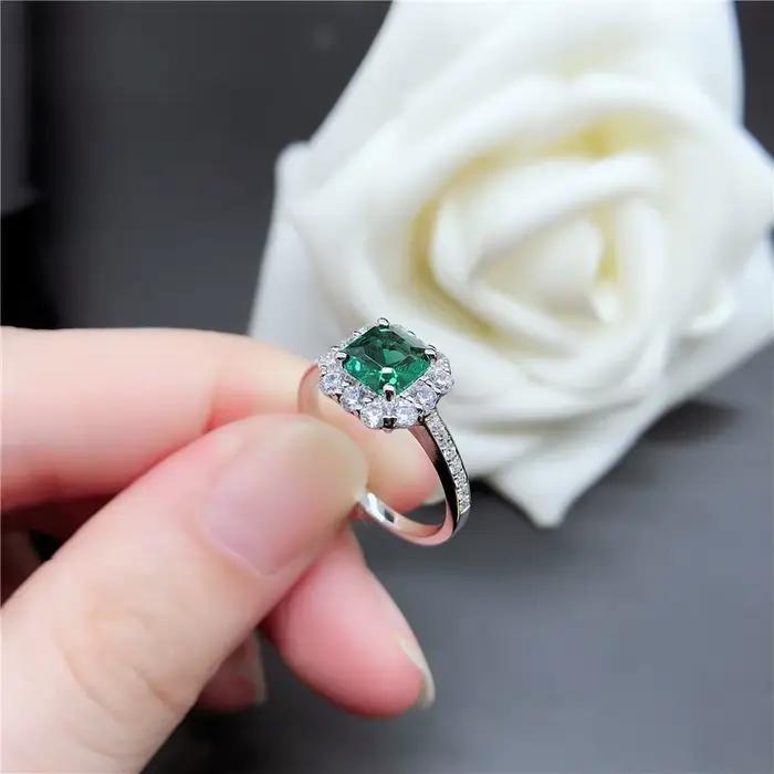 Bague en or blanc pur 18 carats pour femme