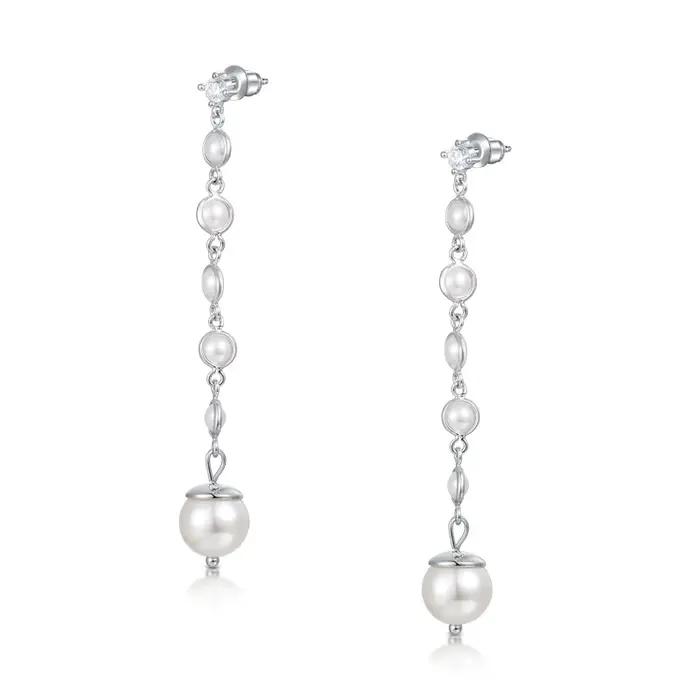 Boucles d'oreilles longues en perles pour femmes