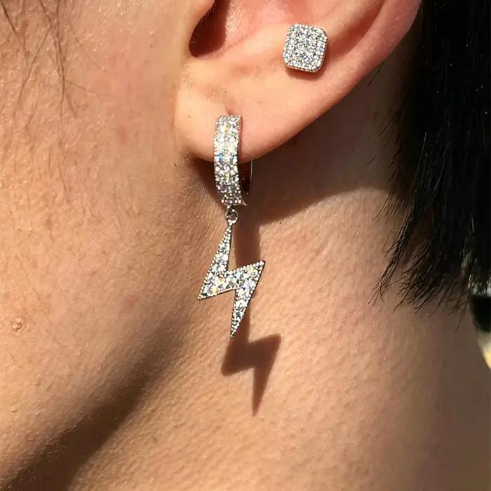 Boucles d'oreilles rappeur hip hop pour femmes