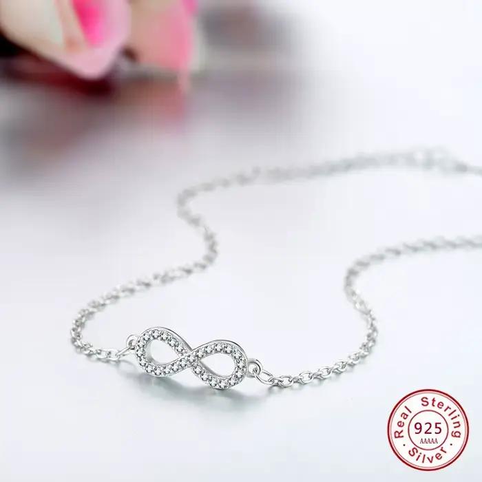 Bracelets avec nœud papillon en argent Sterling 925 pour femmes, or Rose, romantique, en Zircon clai