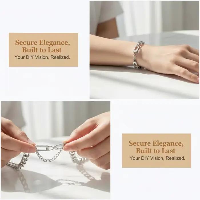 Connecteurs de bracelet faits à la main, 1 ou 2 pièces, fermoirs à boucle, accessoires de fabrication de bijoux DIY, fournitures cadeaux personnalisées