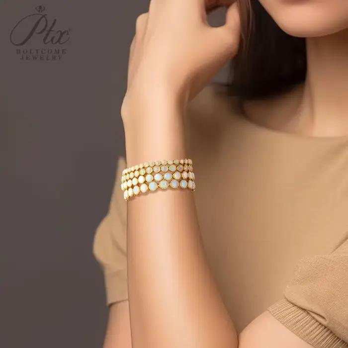 Bracelet opale en argent Sterling 925, 2/3/4/5mm, couleur blanc/bleu, chaîne classique Simple pour femmes, bijoux avancés, breloques élégantes