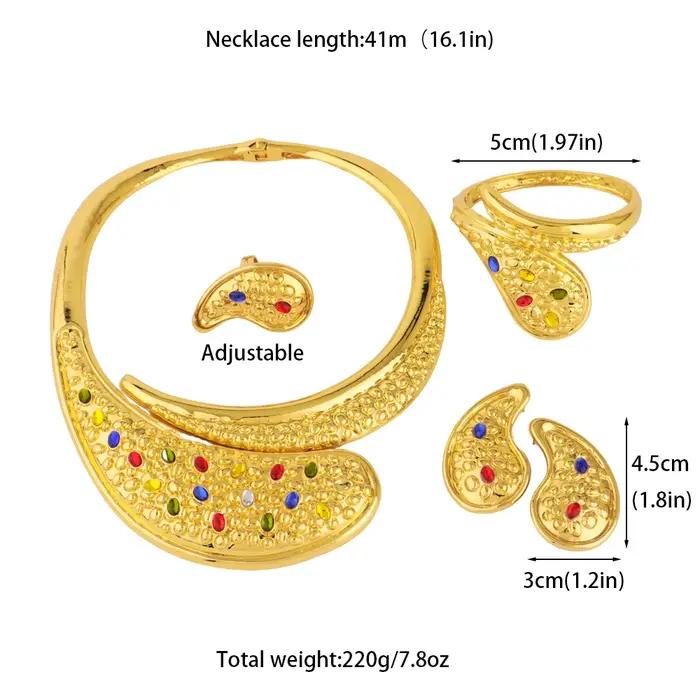 Ensemble de bijoux italiens plaqués or