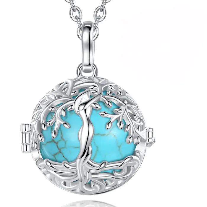 Pendentif Lapis Lazuli en Argent Sterling 925 Serti d'Améthyste et Pierres de Guérison pour Occasions Spéciales