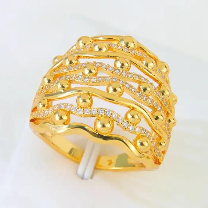 Bague léopard Hip Hop plaquée or 21 carats