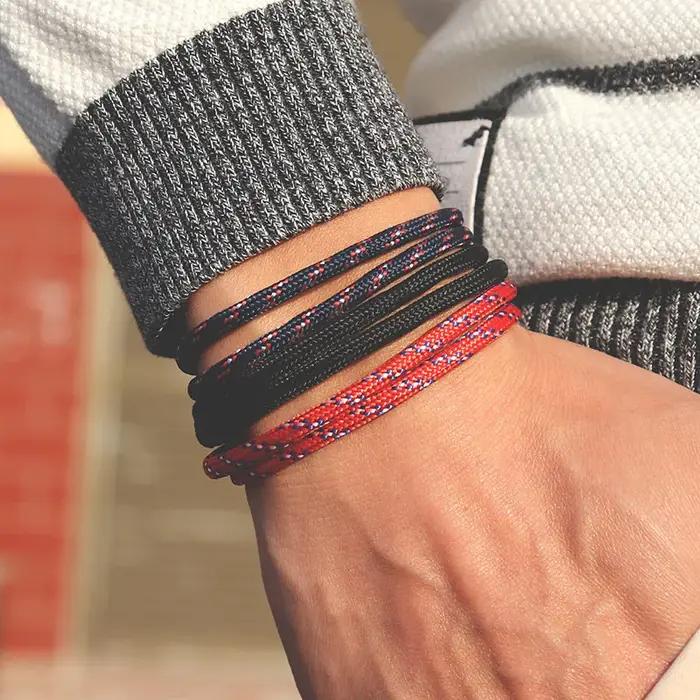 Noter – ensemble de bracelets tressés ajustables pour hommes