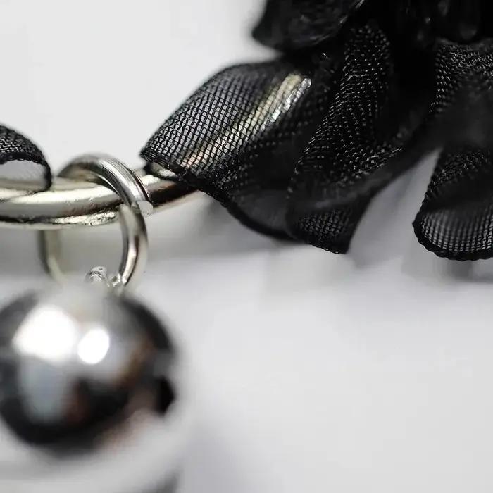 Collier Lolita en dentelle pour femmes style néo-gothique avec pendentif chat pour soirées et événements anime lovers
