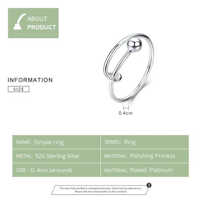 Bagues réglables en argent regardé 925 pour femme