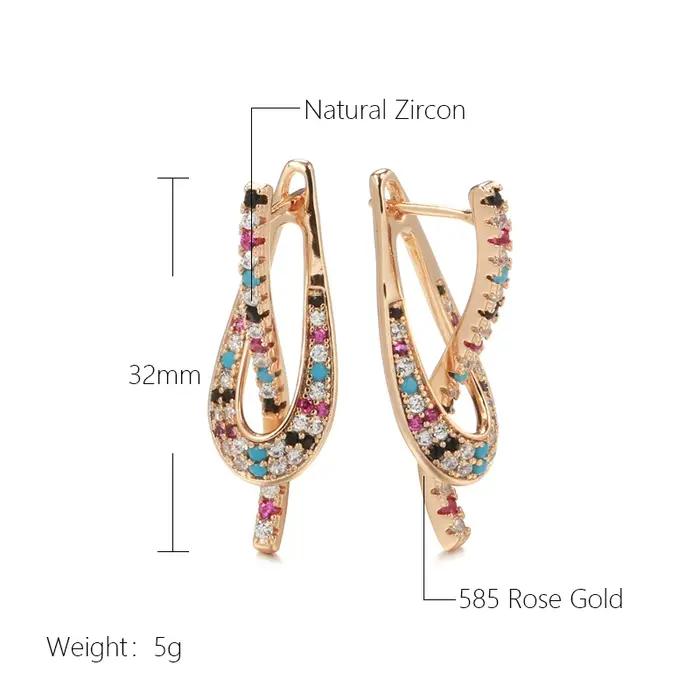 JULYDREAM – boucles d'oreilles pendantes en Zircon coloré