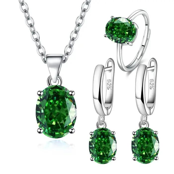 Parures de bijoux élégantes pour femmes en argent sterling 925