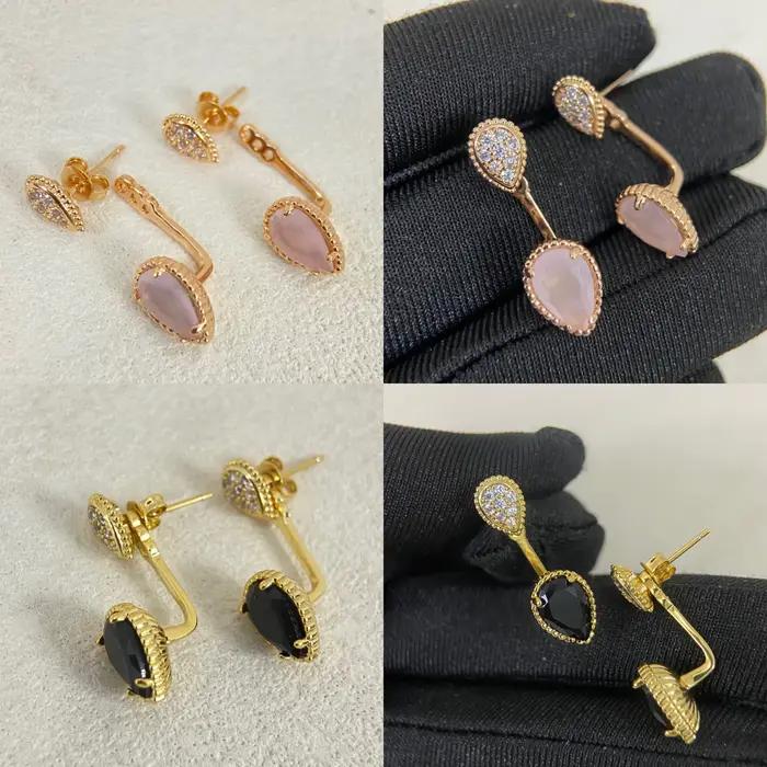 Parure de bijoux Goutte d'eau en Argent 925 plaqué Or/Or Rose pour Femme : Collier