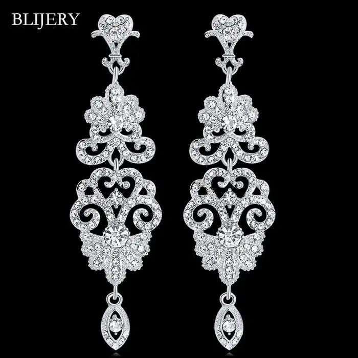 BLIJERY – boucles d'oreilles de luxe en forme de lustre pour femme
